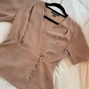 Blush Pink flowy blouse